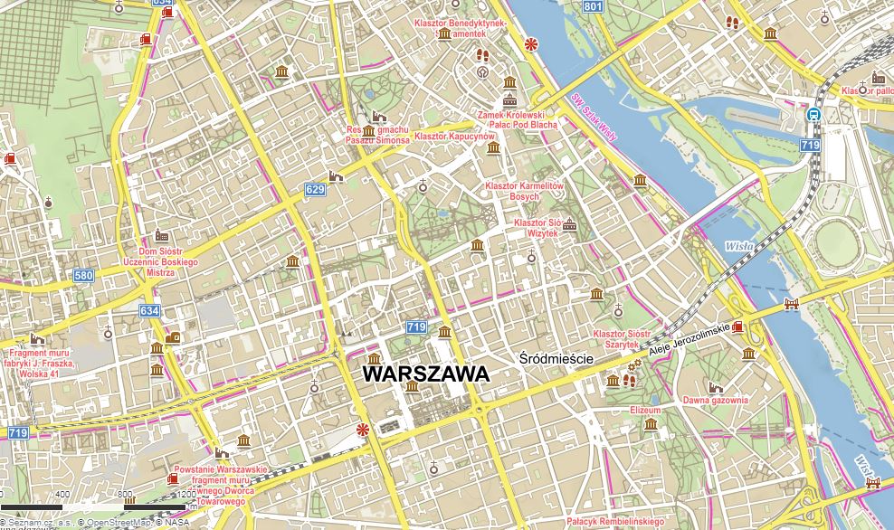 Mapa Varšavy